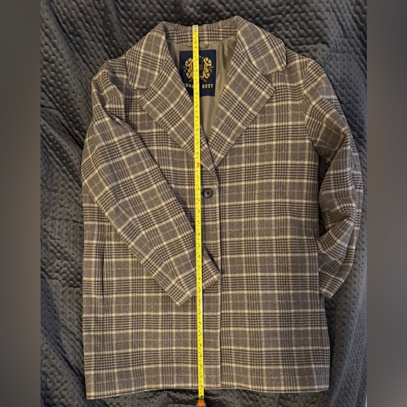 Aritzia Sunday Best Princeville Coat Wool Cashmere Checkered Size S